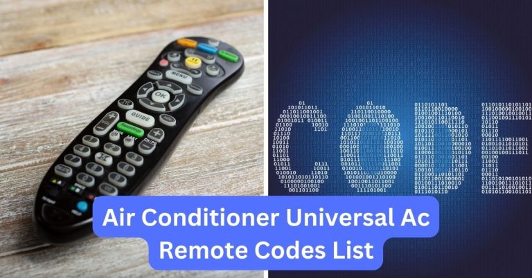 Air Conditioner Universal Ac Remote Codes List: Unlock The Power Of Your Cooling System