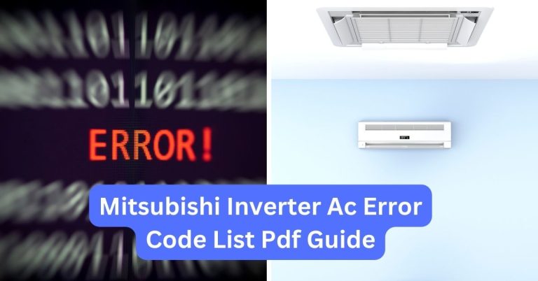 Mitsubishi Inverter Ac Error Code List Pdf Guide: Your Essential Troubleshooting Companion