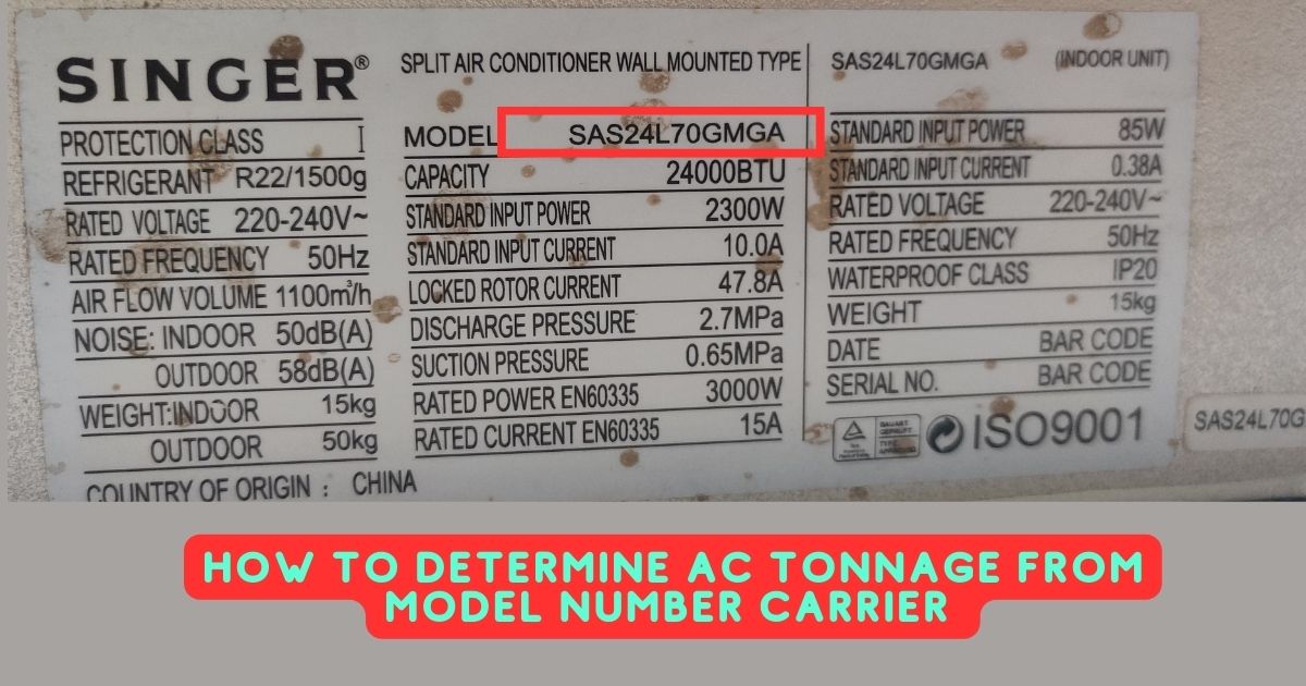 How To Determine Ac Tonnage From Model Number Carrier 